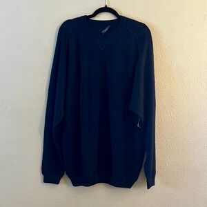 Stephen Gold Men's Alpaca Blend Sweater XL Navy Crewneck NWOT Luxury Knit